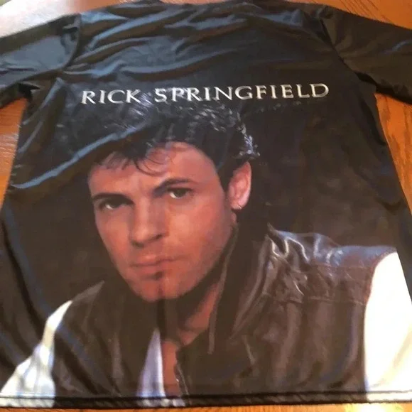 Rick Springfield Retro Tee Shirt Back & Front Design - Picture 4 of 5